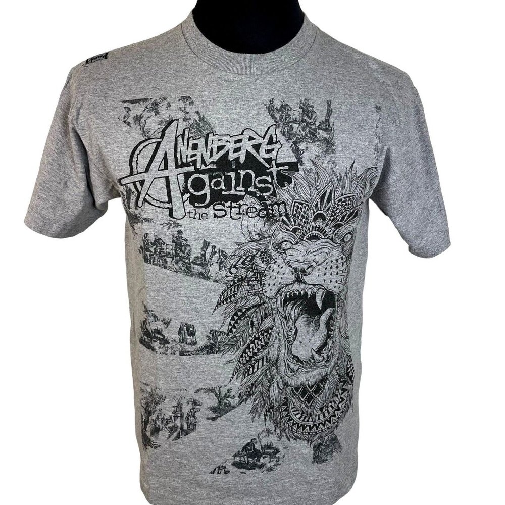 Men's Gray cotton Anenberg graphic t-shirt size M